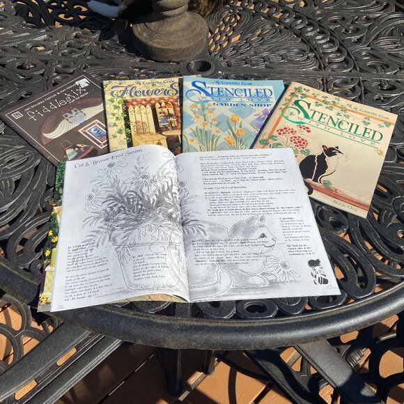 Vintage Stencil Pack – 17 Reusable Stencils & 5 Stencil Books - Picture 6 of 12